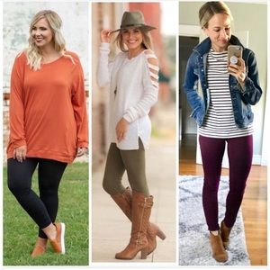 Wine Colored Butter Leggings